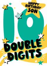 Classic Birthday Card - 10th - Double Digits created by Eskimo Kiss Designs