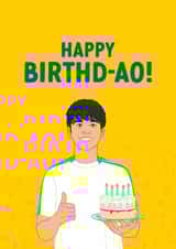 Leeds United Birthday Card - Ao Tanaka - Football created by The Cake Thief