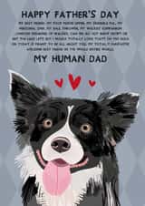 Cute Father's Day Card - Border Collie - Best Friend created by From The Dog