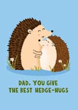 Cute Father's Day Card - Hedgehogs - Best Hugs created by Lucy Maggie Designs