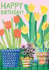 Classic Birthday Card - Flower Pots created by Catherine Pape