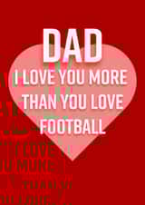 Classic Father's Day Card - More Than Football created by PEA GREEN PRINTS