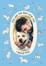 Personalised Father's Day Photo Card created by Zove Ahh - Cute Father's Day Card – Best Dog Dad – I Woof You