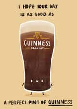 Cute Birthday Card - The Perfect Pint - Guinness created by Sophie Kent Illustration