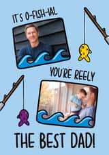 Personalised Father's Day Photo Card created by TeePee Creations - Punny Father's Day Card - Fishing - The Best Dad