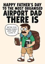 Funny Father's Day Card - Airport Dad - Most Organised Airport Dad There Is created by Studio Doodles