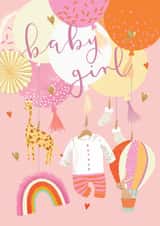 Cute New Baby Card - Baby Girl created by Louise Tiler