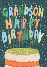 Classic Birthday Cake Card - For Grandson created by Louise Tiler