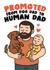 Cute Father's Day Card - From Dog Dad To Human Dad created by Studio Doodles