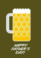 Cool Father's Day card - Pint of Beer - Happy Father's Day! created by Dicky Bird