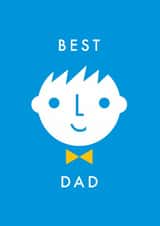 Cute Father's Day card for dad - BEST DAD created by Dicky Bird