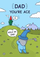 Funny Father's Day Card - Golf - Dad, You're Ace created by Cheeky Legends