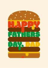 Arty Father's Day Card - Burger created by Dicky Bird