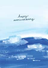 Classic Anniversary Card - Abstract Waves created by Meg Crocker