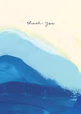 Classic Thank You Card - Abstract Ocean created by Meg Crocker