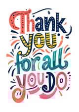 Classic Thank You Card – For All You Do created by Bableen Sra