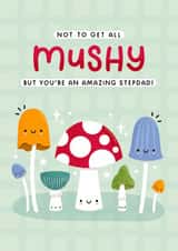 Cute Father's Day Card - Amazing Step Dad - Mushrooms created by Joanne Hawker