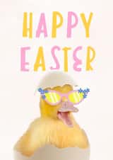 Fun Easter Card - Duckling in Glasses created by @hollielonglanddesigns