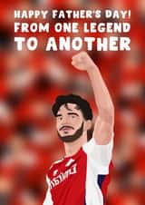 Football Father's Day Card - Declan Rice - Arsenal created by Pink Peach Cards