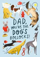 Funny Father's Day - Dogs Bollocks created by Soggy Day Studio