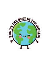 You're the Best in the World! Cute Appreciation Card created by Joe Baines Graphic Design and Illustration