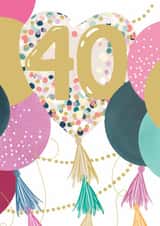 Pretty 40th Birthday Card - For Her - 40 Today created by Louise Tiler