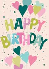 Classic Birthday Card - Colourful Balloons created by Louise Tiler