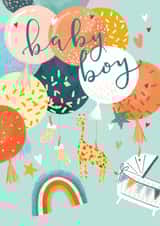 Classic New Baby Card - Baby Boy created by Louise Tiler