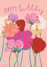 Pretty Birthday Card - For Her - Bright Flowers created by Louise Tiler