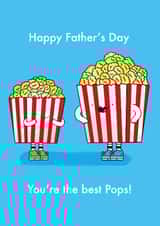 Cute Father's Day Card - Best Pops - Popcorn created by Emelia Brooks