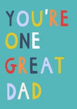 Classic Father's Day Card - One Great Dad created by Zoe Spry