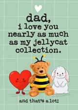 Cute Father's Day Card - Jellycat Collection created by Mrs Best Paper Co.