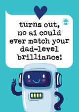 Funny Father's Day Card - AI Brilliance created by Mrs Best Paper Co.