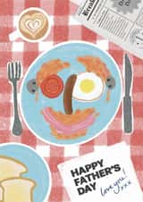 Funny Father’s Day Card - Fry Up Face - For the Master Chef of a Full English created by Hello Hatty