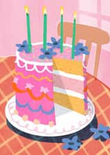 Classic Birthday Card - Floral Birthday Cake created by Catherine Pape