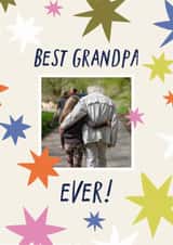 Personalised Father's Day Photo Card created by Zoe Spry - Cute and bright photo upload card for grandpa - Father’s Day - best grandpa ever!