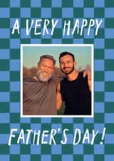 Personalised Father's Day Photo Card created by Zoe Spry - Classic Father's Day Card - Checkerboard