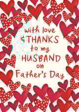 Classic Father's Day Card - For Husband - Love And Thanks created by The Boy and the Bear