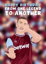 West Ham Birthday Card - Football - Jarrod Bowen created by Pink Peach Cards