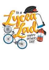 Classic Father's Day Card - Lycra Lad - Cycling created by Lucy Duckham Illustration