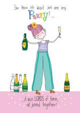 Birthday card for a party-lover created by IC&G