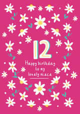 Pretty Birthday Card - 12th - Lovely Niece created by Schnauzer Scribbles