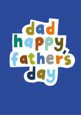 Classic Father's Day Card - Modern Typography created by Sea & Tea