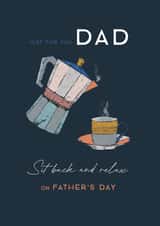 Classic Father's Day Card - Dad - Coffee And Cafetière created by Rebecca Prinn