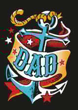 Arty Father's Day Card - Anchor Tattoo created by Stormy Knight