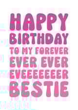 Fun Birthday Card - For Friend - Forever Bestie created by Kreate Paper Co.