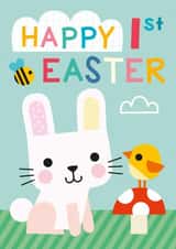 Cute Easter Card - 1st - Bunny And Chick created by Lindsey Sagar