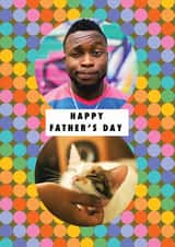 Personalised Father's Day Photo Card created by Katt Jones - Classic Father's Day Card - Retro Photo Frame