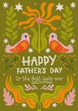 Pretty Father's Day Card - Best Dads Ever - LGBTQ+ created by Hollie McManus Illustration