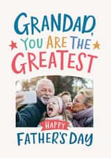 Personalised Father's Day Photo Card created by Dotty Black - Classic Father's Day Card - Greatest Grandad